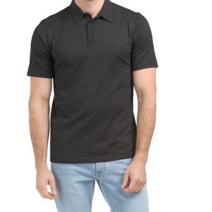 Theory Men’s Tech Polo in Wave Knit Large